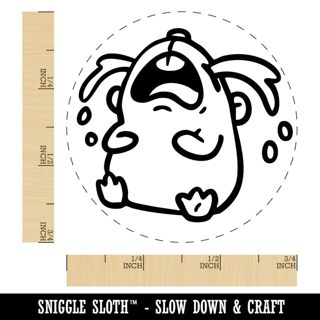 Sad Crying Bawling Gerbil Hamster Rodent Critter Pet Self-Inking Rubber Stamp